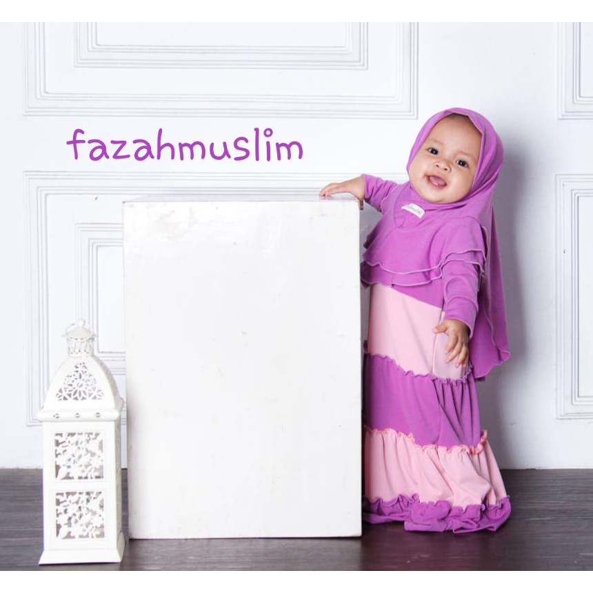 Gamis Anak Bayi/ baju muslim bayi perempuan bahan jersey premium stella