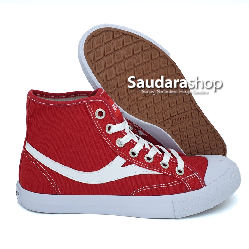 sepatu Runner 802 Merah HC / Sepatu Runner High Merah / Runner 802 Red - Merah