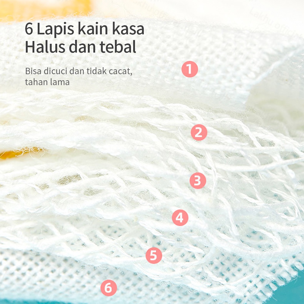 Lakhu celemek makan bayi katun/celemek tadah iler bayi/slabber bayi