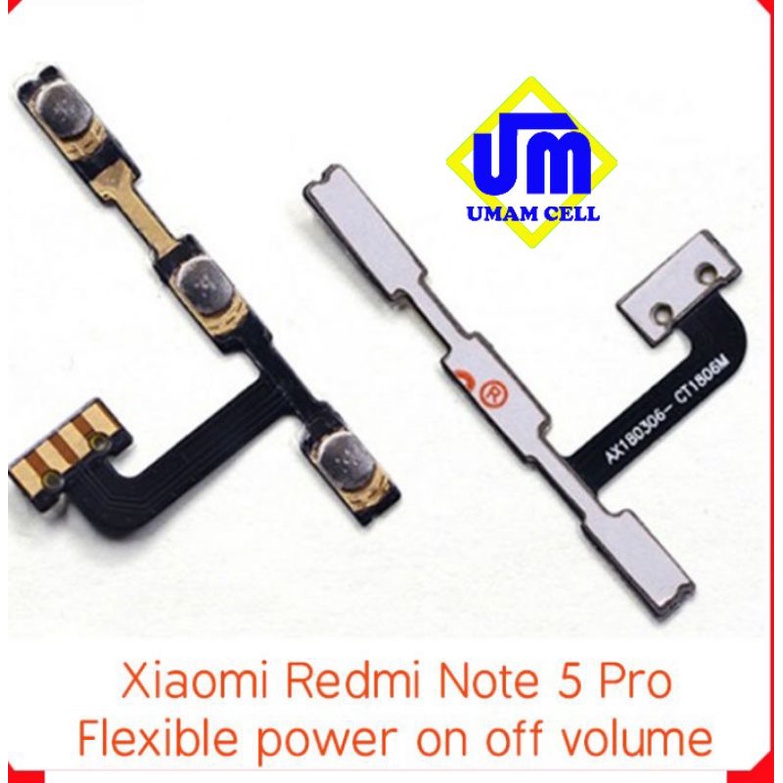 FLEXIBEL ON OFF VOLUME XIAOMI REDMI NOTE 5 / NOTE 5 PRO ORIGINAL