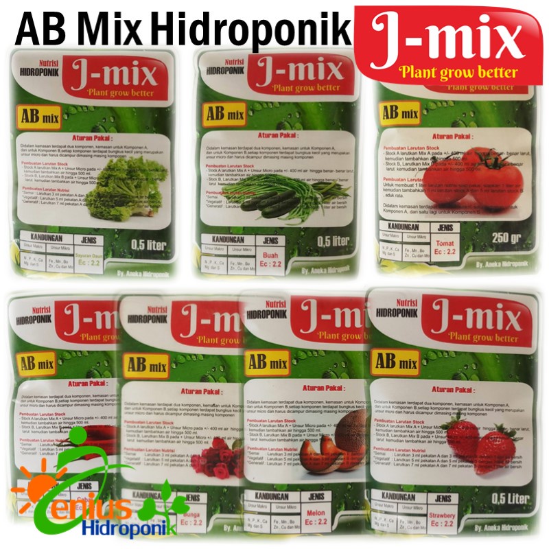 AB Mix Nutrisi Hidroponik Pekatan 500 ml / J-Mix Nutrisi AB Mix Hidroponik