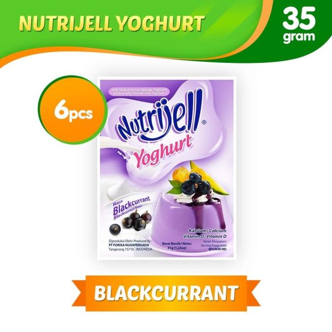 

Nutrijell Yoghurt Blackcurrant 6pcs TERJAMIN Kode 1406