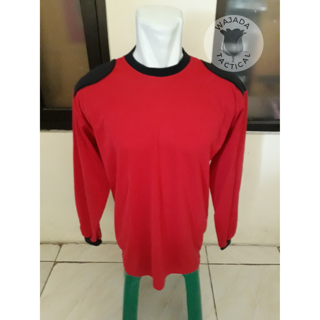 Kaos Lapangan Warna Merah Kaos Panjang Pramuka PMR