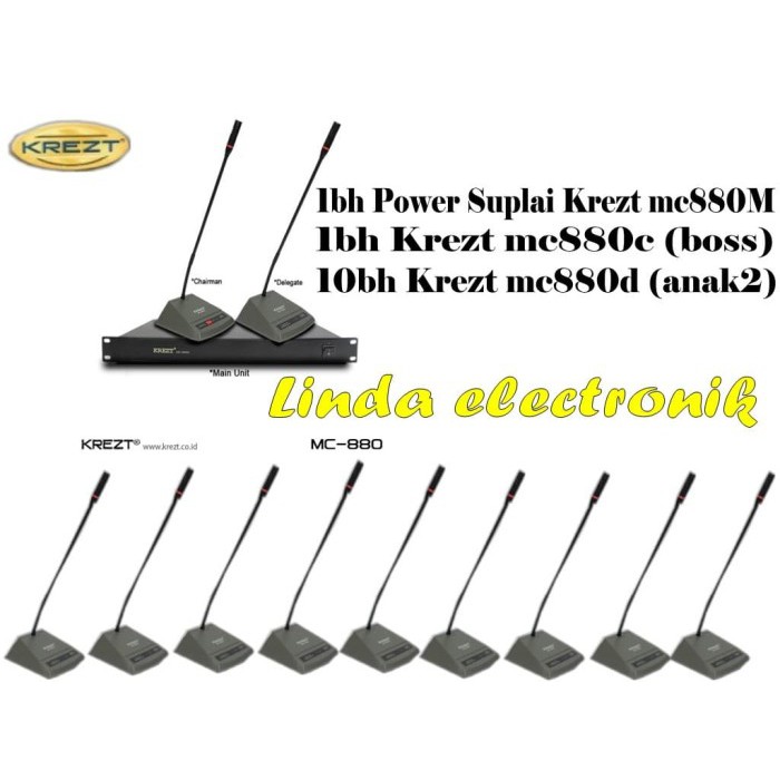 Paket Microphone Conference System Krezt mc880 podium krezt mc 880 kbl