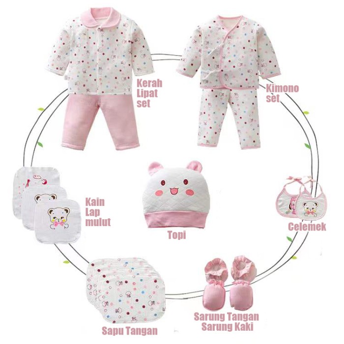 Piyama Anak / Piyama Bayi / Piyama Bayi Perempuan / Piayama Bayi Laki laki / Piyama Set Bayi / Baby gift set Setelan bayi Newborn 18pcs katun baju piyama bayi / Perlengkapan Baju Bayi / Perlengkapan Baju Bayi Baru Lahir / Perlengkapan Baju Bayi Baru lahir