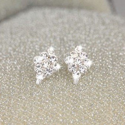 Anting Mutiara Pejantan Kristal Fashion Heart Pearl Crystal Stud Earring Charm Zircon Star Earrings Jewelry for Women Lady Gift-4