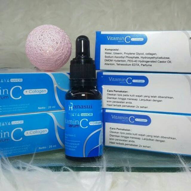 HANASUI SERUM COLLAGEN PT JAYA MANDIRI VITAMIN C WHITENING SERUM BPOM / SERUM PEMUTIH WAJAH