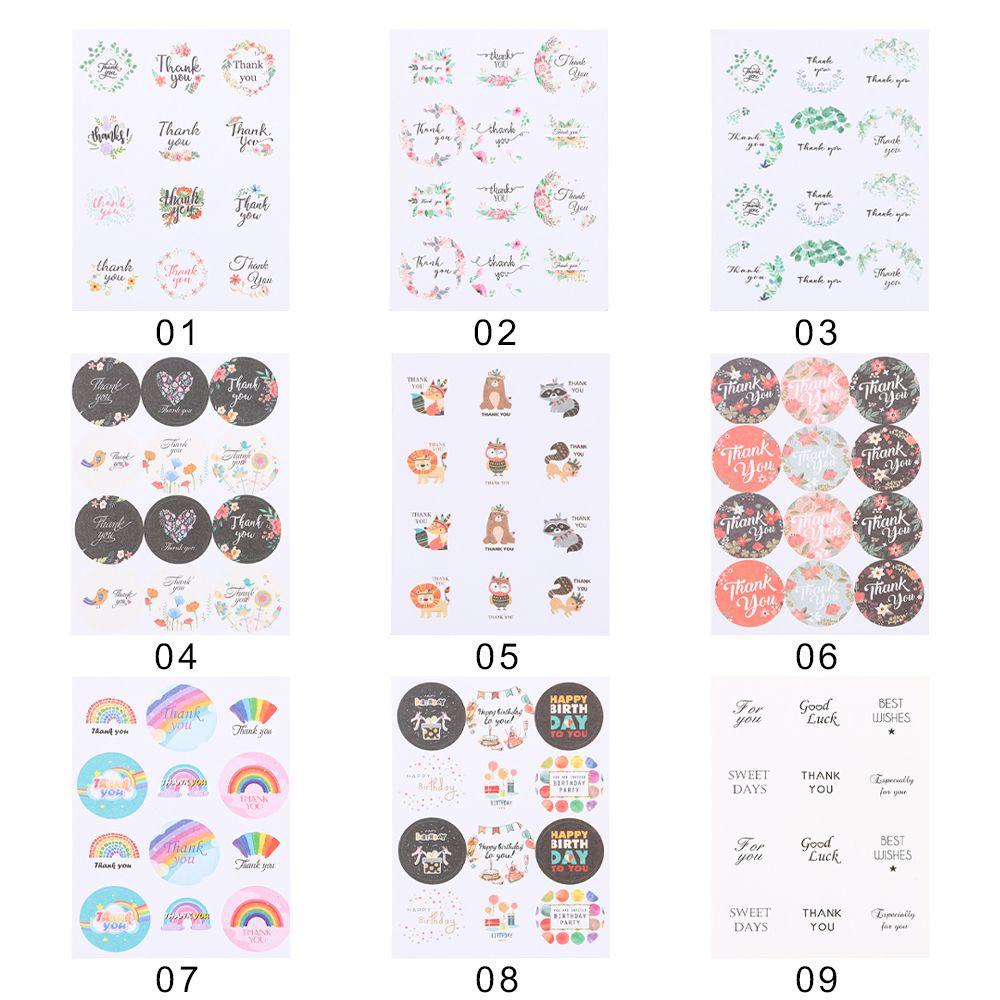 Populer Stiker Ucapan Terima Kasih Sovenir Pernikahan Paket Dekorasi Perlengkapan Alat Tulis Label Segel Gift Lable