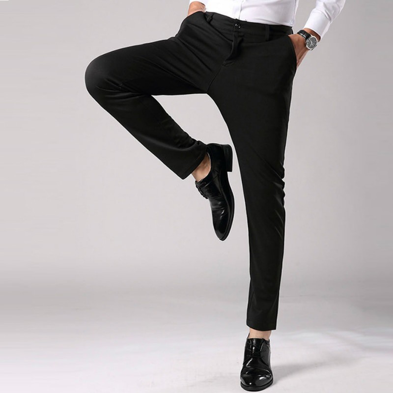 CELANA FORMAL / CELANA KERJA / CELANA KANTOR PRIA SLIMFIT HITAM HIGH TWIST ORIGINAL NIKAYU