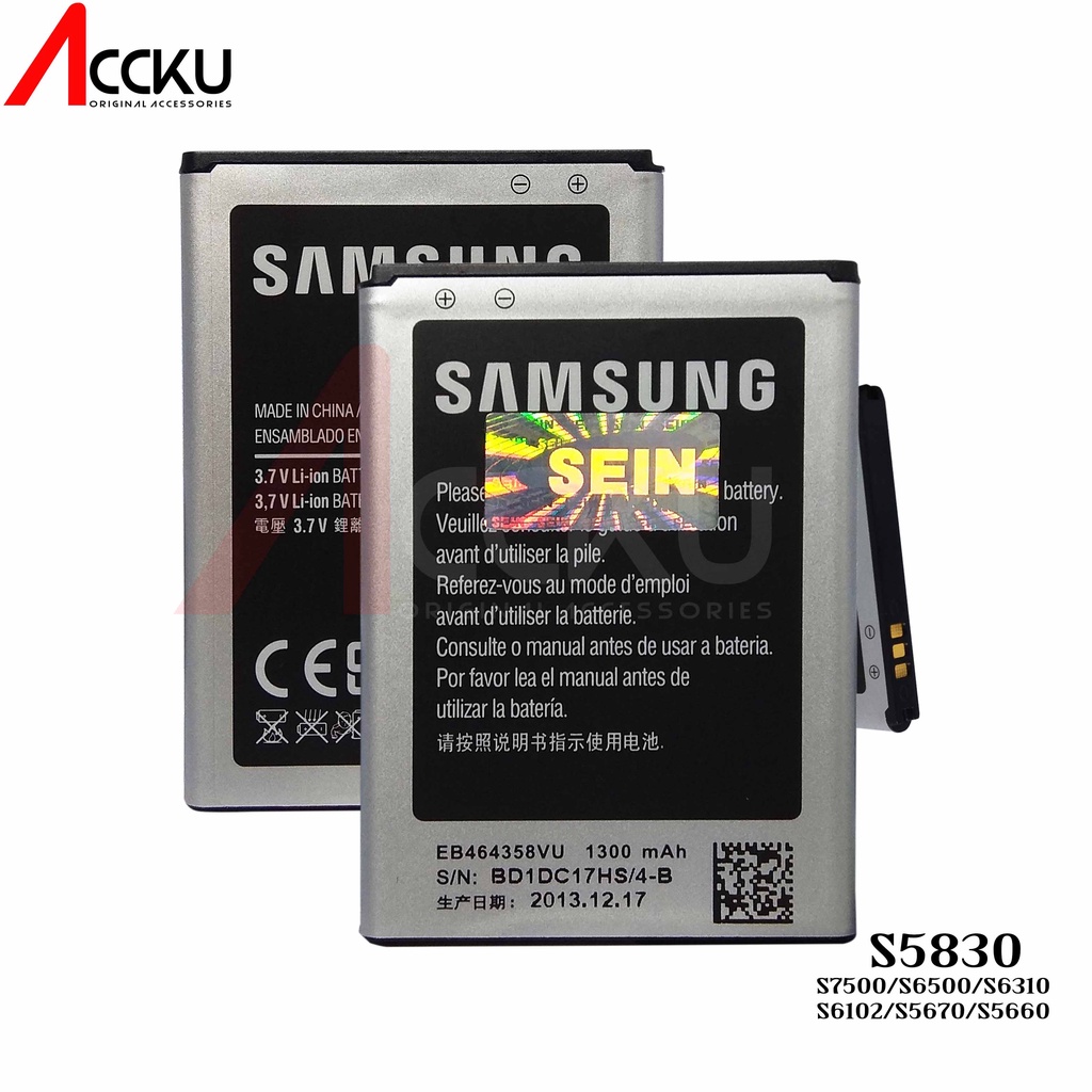 BATTERY BATERAI SAMSUNG GALAXY ACE S5830 S7500 S6500 S6310 EB494358VU ORIGINAL