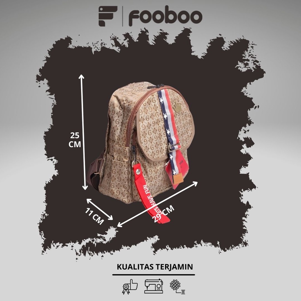 FOOBOO TAS  RANSEL BACKPACK WANITA  KUALITAS PREMIUM