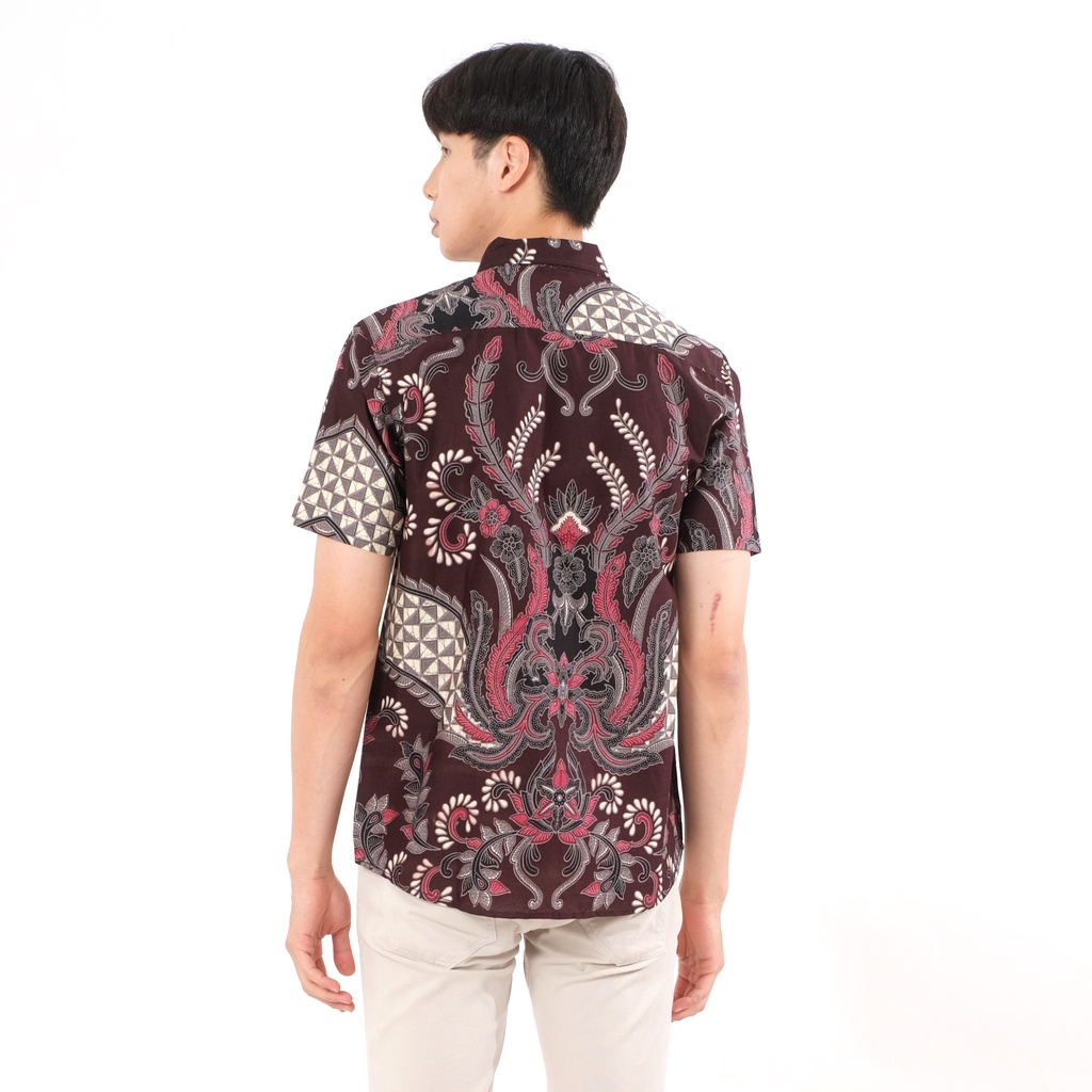 SANVANINA Kemeja Batik Pria Slim Fit Kamandalu | E-7008