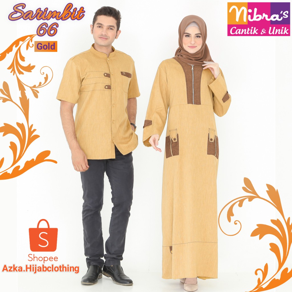 SARIMBIT NIBRAS 66 / SERAGAM KELUARGA / BAJU MUSLIM COUPLE / BAJU COUPLE SUAMI ISTRI / BAJU COUPLE