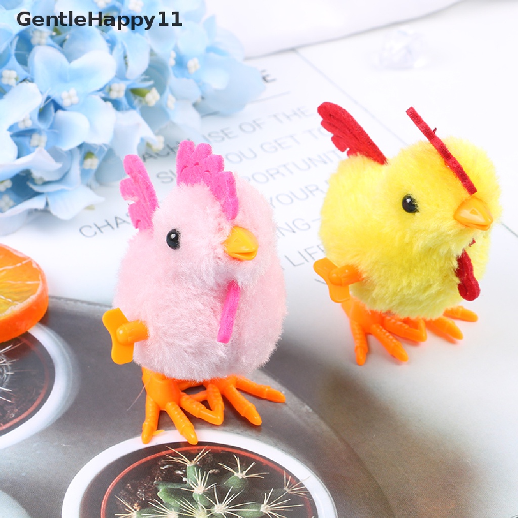 Gentlehappy Mainan Edukasi Anak Ayam Plush Model Clockwork / Putar Jalan / Lompat