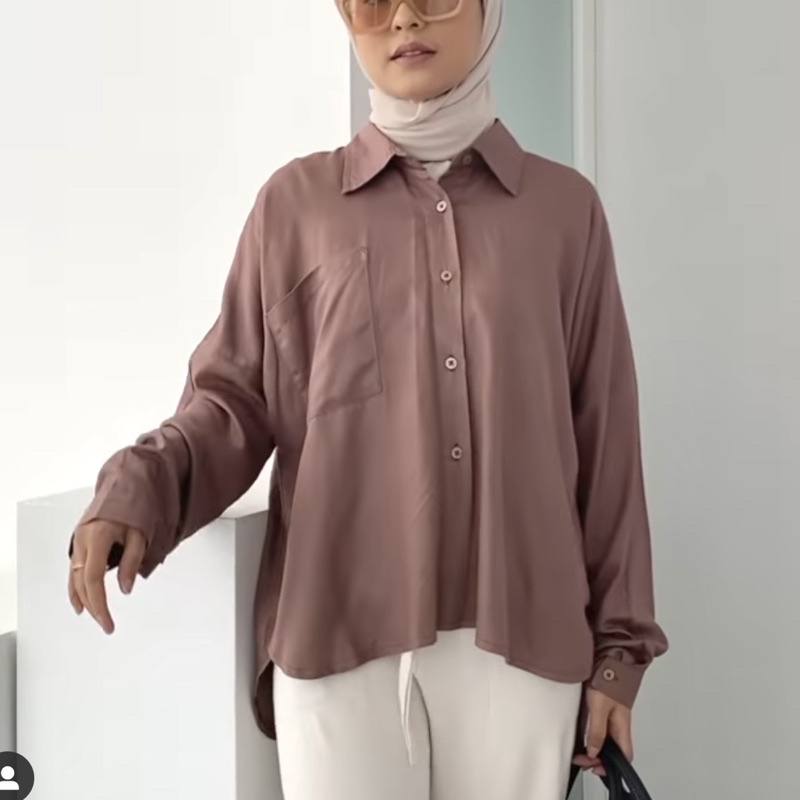 BASIC OVERSIZED SHIRT/ atasan kemeja korea wanita