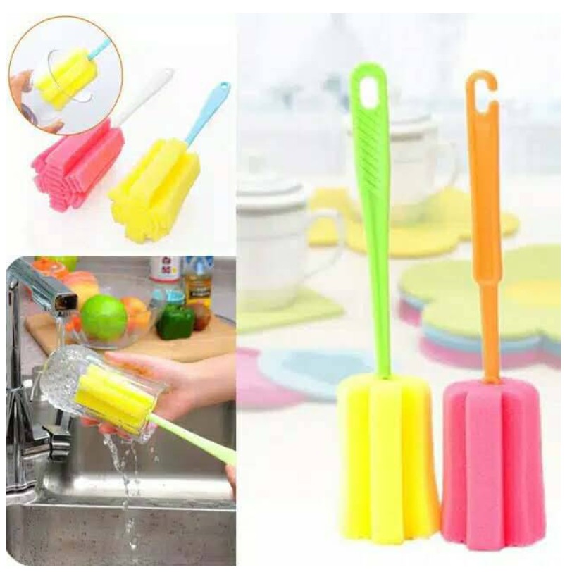 Sponge / Spons Sikat Pembersih Botol Susu Bayi / Gelas / Termos CBKS LC