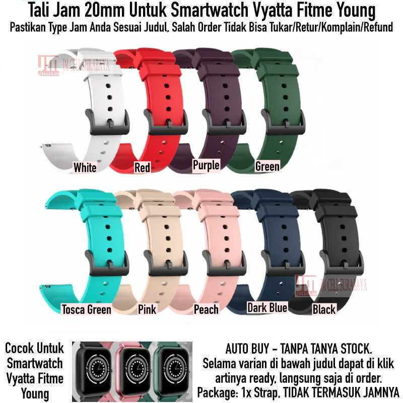 P20Q Watch Strap Vyatta Fitme Young - Tali Jam Tangan 20mm Rubber Silikon