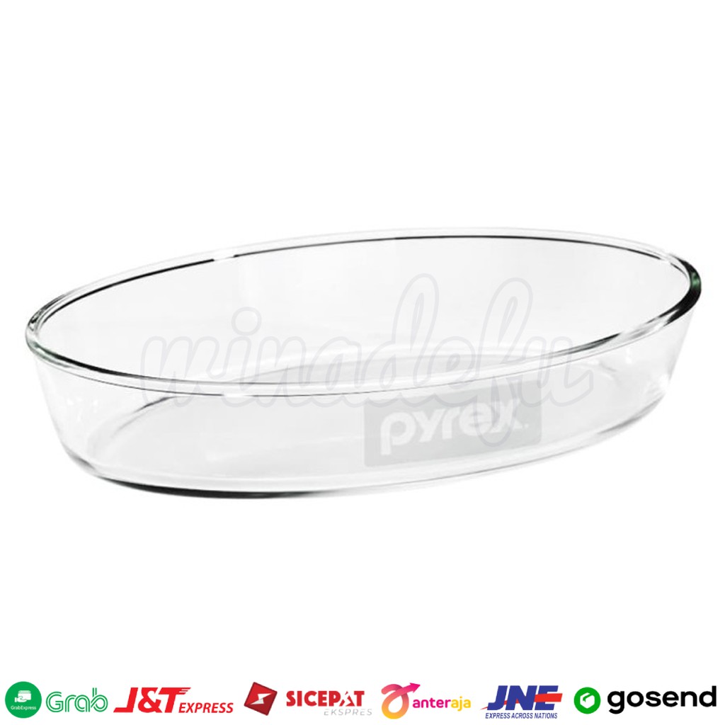 LOYANG KACA PYREX 2.7L OVAL DISH TAHAN PANAS