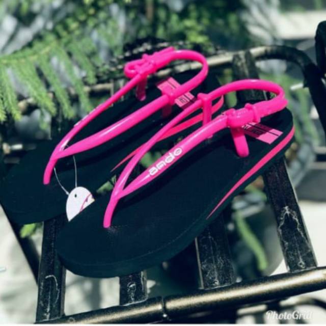 Sandal jepit tali belakang ando Queen sport 2 warna