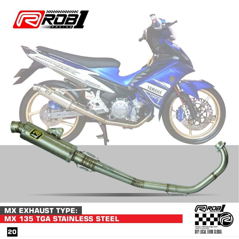 Knalpot ROB1 Racing JUPITER MX 135 TGA SS