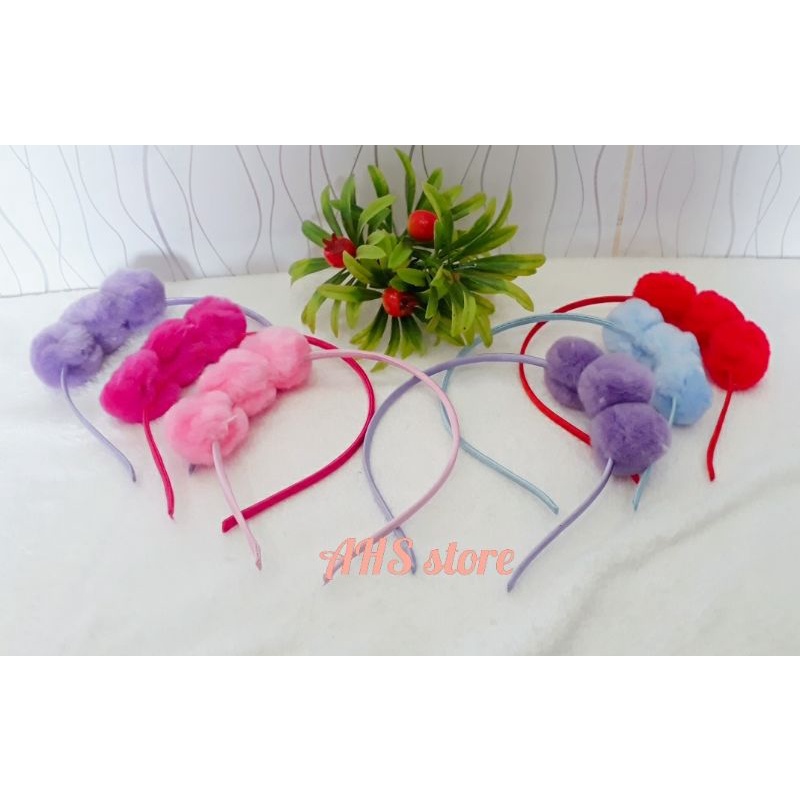 Bando Bulu pom pom  Bando Bulu halus bando korea