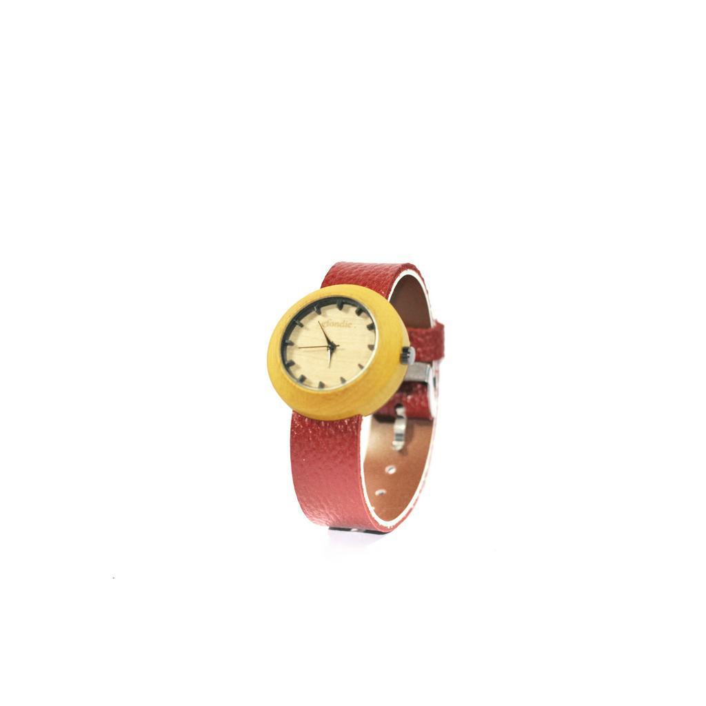 KARAFURU jam tangan kayu nangka bazel series pria / wanita / unisex strap kulit sapi
