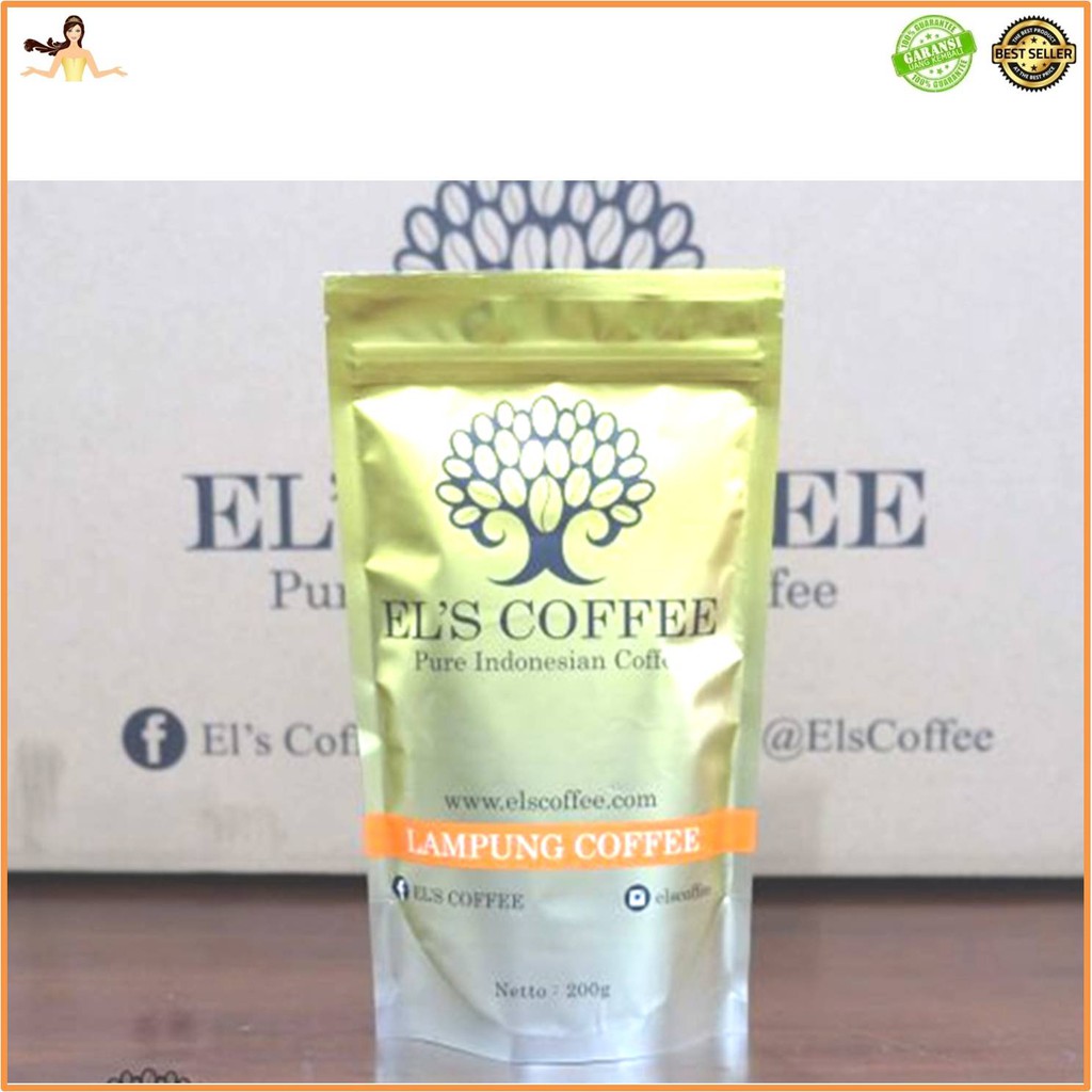 

Kopi Bubuk El's Pure Els Coffee Premium Powder Pure Indonesian coffee Original Lampung 200Gr