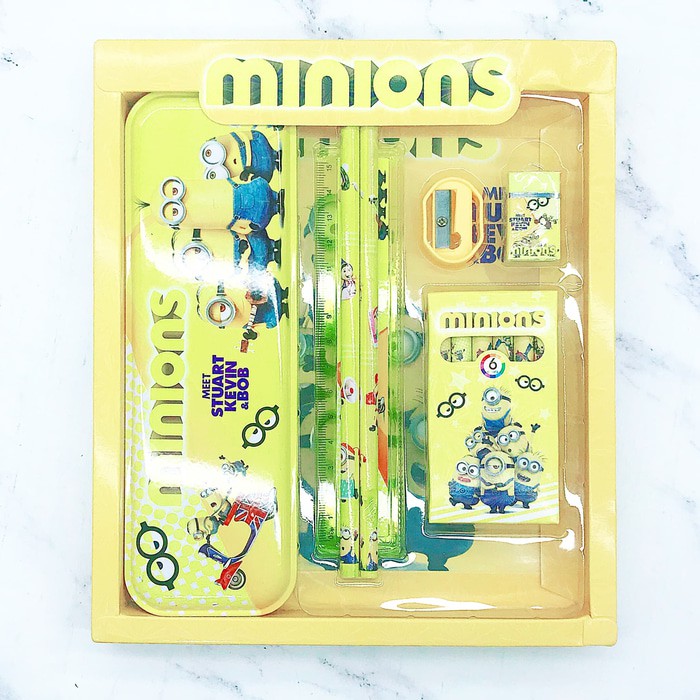 

Tempat pensil minions set crayon 6 collors - mh