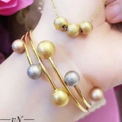 Titanium Set Gelang dan Kalung C8543