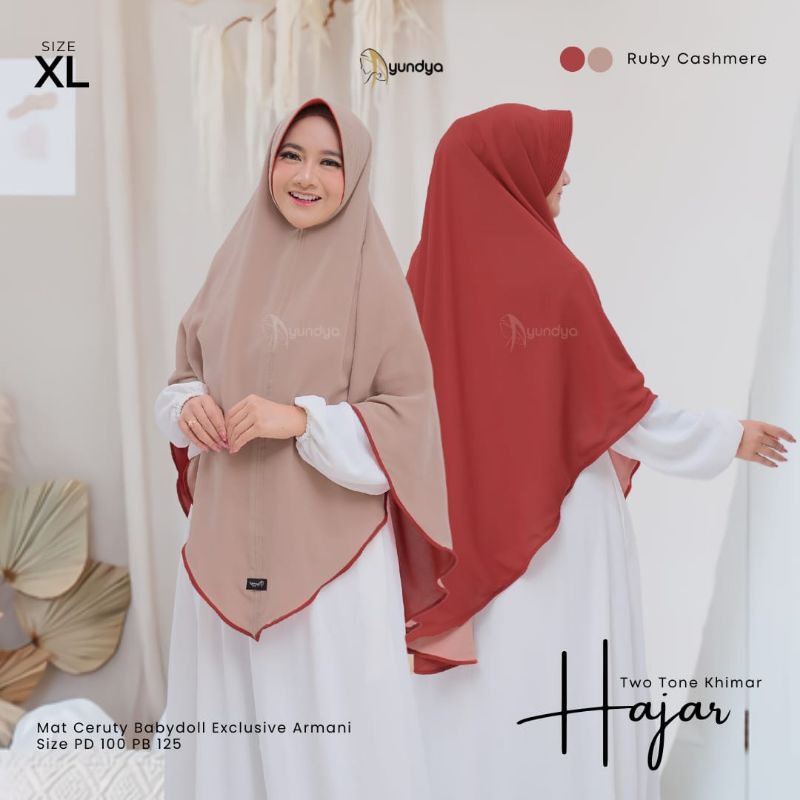 HIJAB INSTAN HAJAR KHIMAR BY AYUNDYA|| BOLAK BALIK WARNA