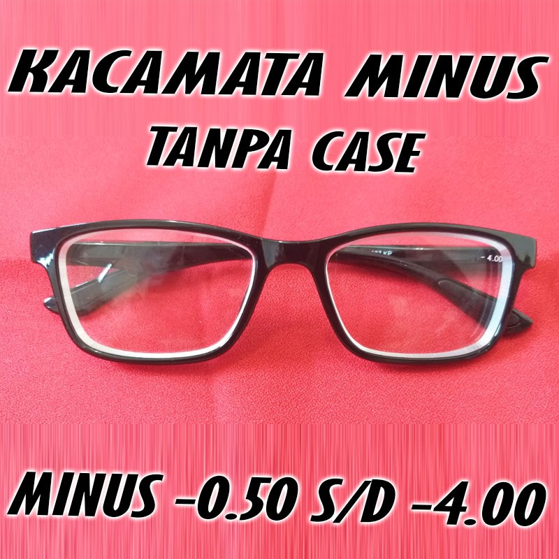 PROMOOO MURAHH!!! Kacamata Minus (-) Pria dan Wanita Ukuran 0.50-4.00 + TANPA CASE/nastushaa