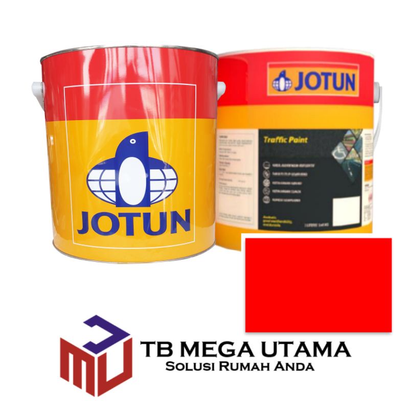 Jotun Traffic Paint Red 3 Liter | Cat Marka Jalan Trotoar Warna Merah Non Reflektif