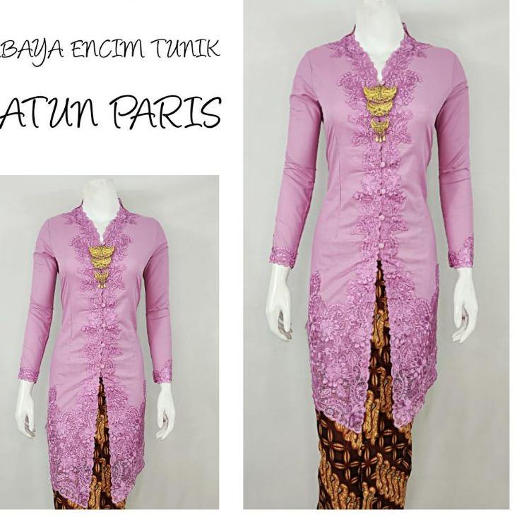 Model Baru SNSIL Indah ABAYA KEBAYA ENCIM TUNIK MODERN LENGAN PANJANG BORDIR SENADA Katun Paris M L