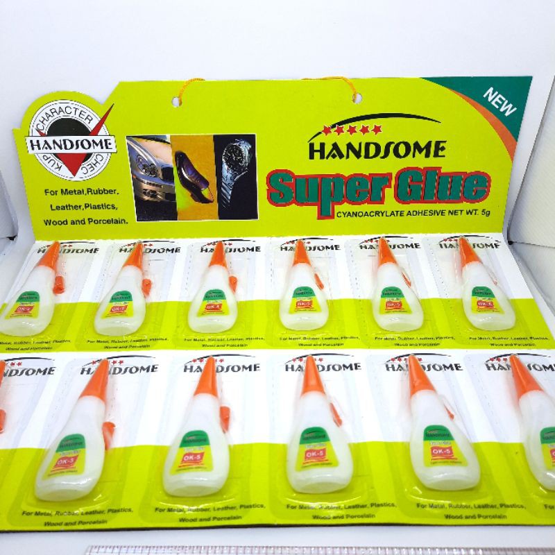 Lem Super Glue isi 12pcs Handsome Grosir