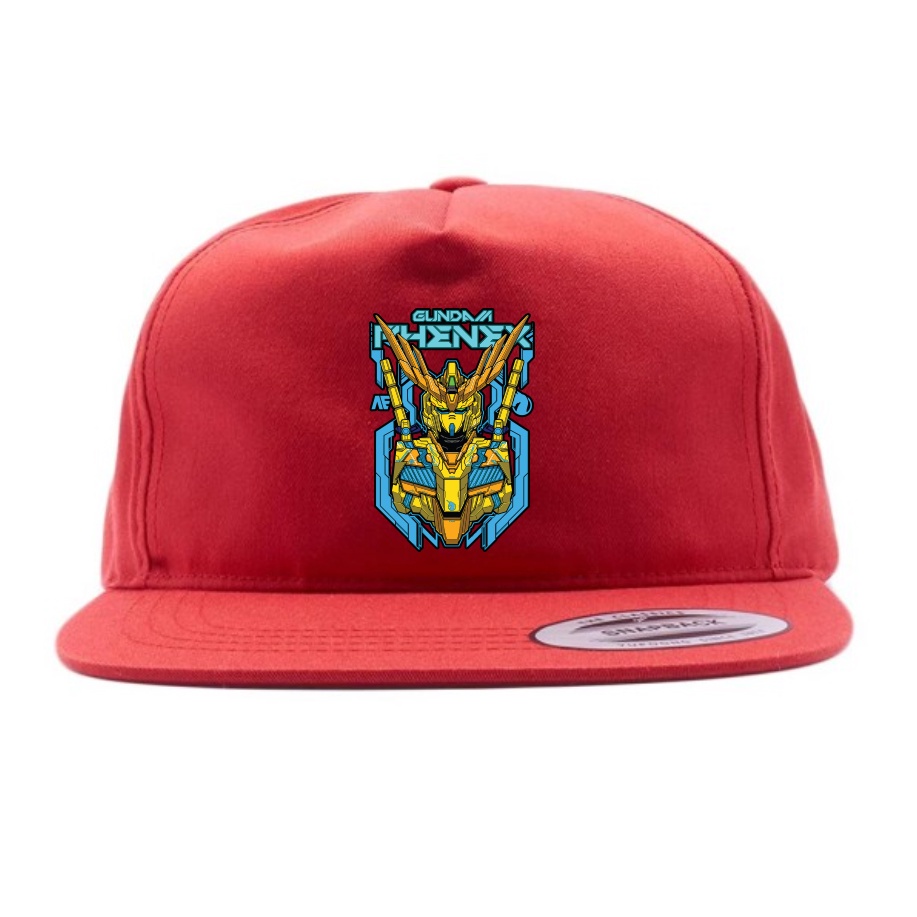 Topi Snapback Cotton Anime Gundam Phenex Gold