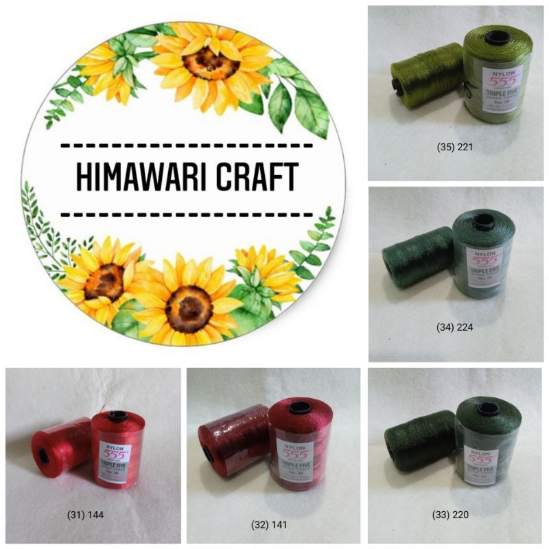 BENANG JAHIT NILON 555 NO. 30 HARGA PER PCS BENANG ALAT JAHIT NILON