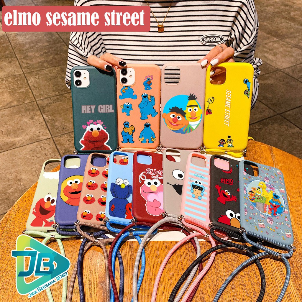SOFTCASE SLINGCASE TALI LANYARD CANDY ELMO OPPO VIVO XIAOMI SAMSUNG REALME IPHONE ALL TYPE JB4655