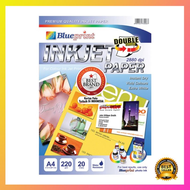 

Diskon Blueprint BP-DSIPA4220 Double Sided Inkjet Paper A4