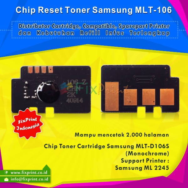 Chip Samsung MLT-D106S MLT-106 mlt d106, Chip Reset Printer Samsung ML-2245 ML2245 2245