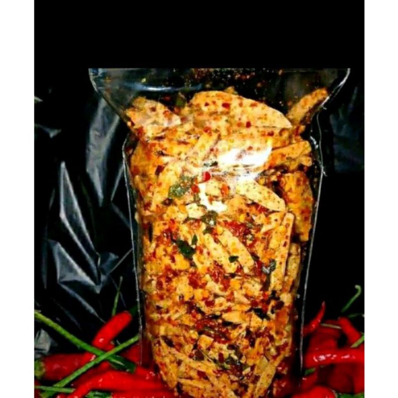 

Basreng ikan tengiri sultan viral pedas daun jeruk isi 100gr /Bisa COD