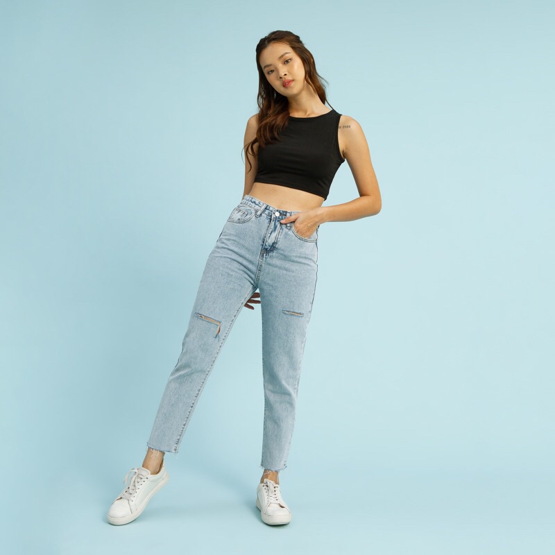 VIERLIN - Jeans 8021 - RIPPED JEANS HW