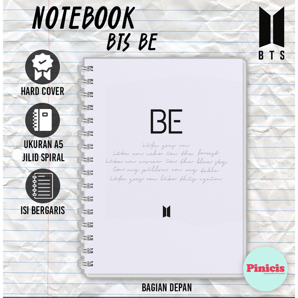 

BTS BE NOTEBOOK / BUKU TULIS KPOP bisa bayar ditempat