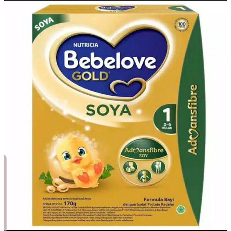 Bebelove Gold Soya 1 170 gram susu bayi usia 0-6 bulan