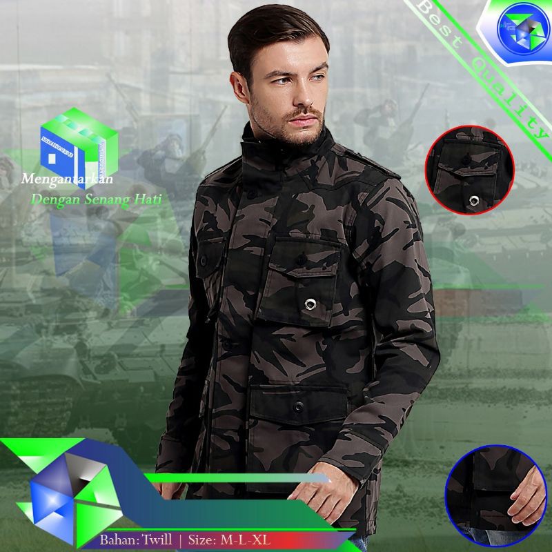 Jaket Army Pria || Jaket Tentara Pria || Jaket TNI Pria || Jaket Pria || NKTSF