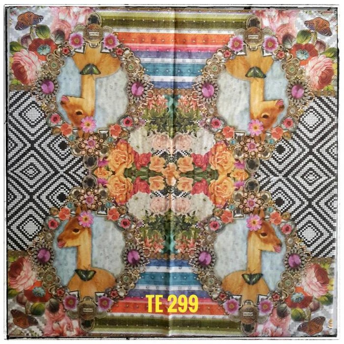 Tisu eropah ukuran 33x33 cm 1 pack= 20 pcs tidak campur motif 024