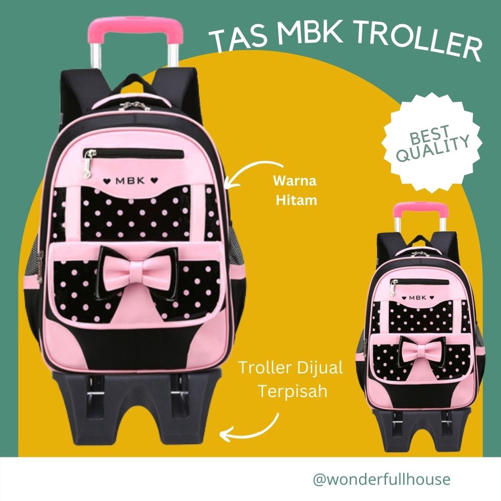 Tas Ransel Troli Karakter Anak Perempuan Laki-Laki Tas Trolley Dorong Koper Tas Sekolah Troller Trolly Spiderman Karakter Unicorn Trolley Tas Import