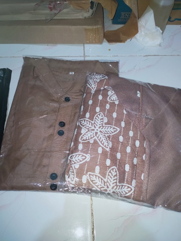 Tey-17 Batik Wanita Asj Sa Hrb026 Kenongo Kemeja Tosca Pendek