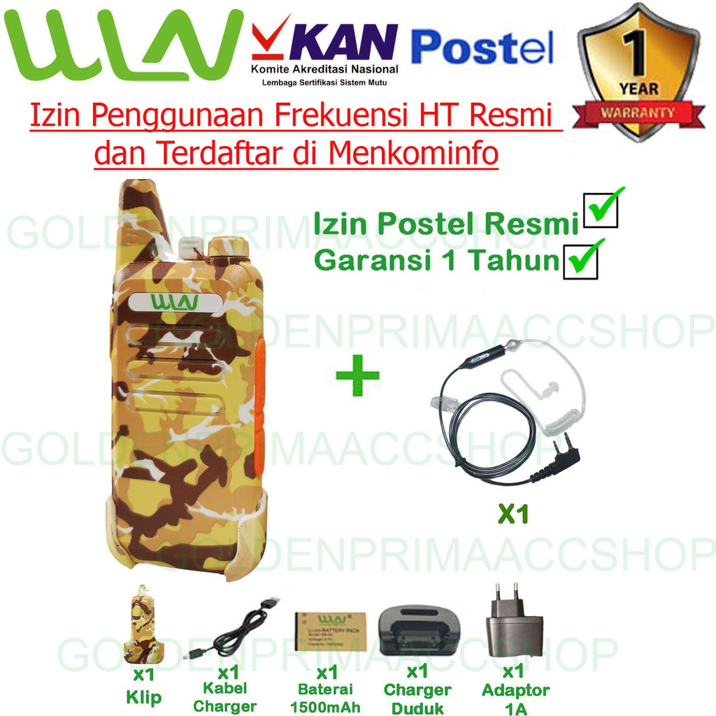 Paket FBI HT WLN KD-C1 ISI 1PCS LORENG ARMY, ABU,HIJAU,COKLAT,PUTIH