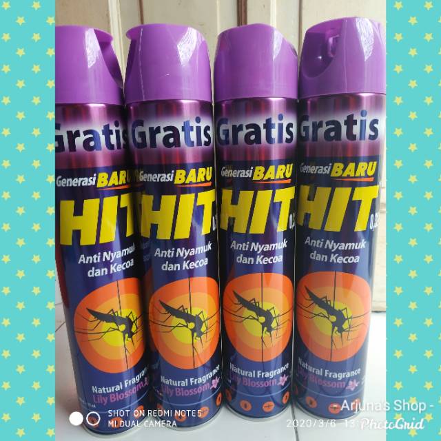 [LUAR PULAU DILARANG ORDER] HIT Aerosol Natural Fragnances Orange/Ungu 600ml+75ml