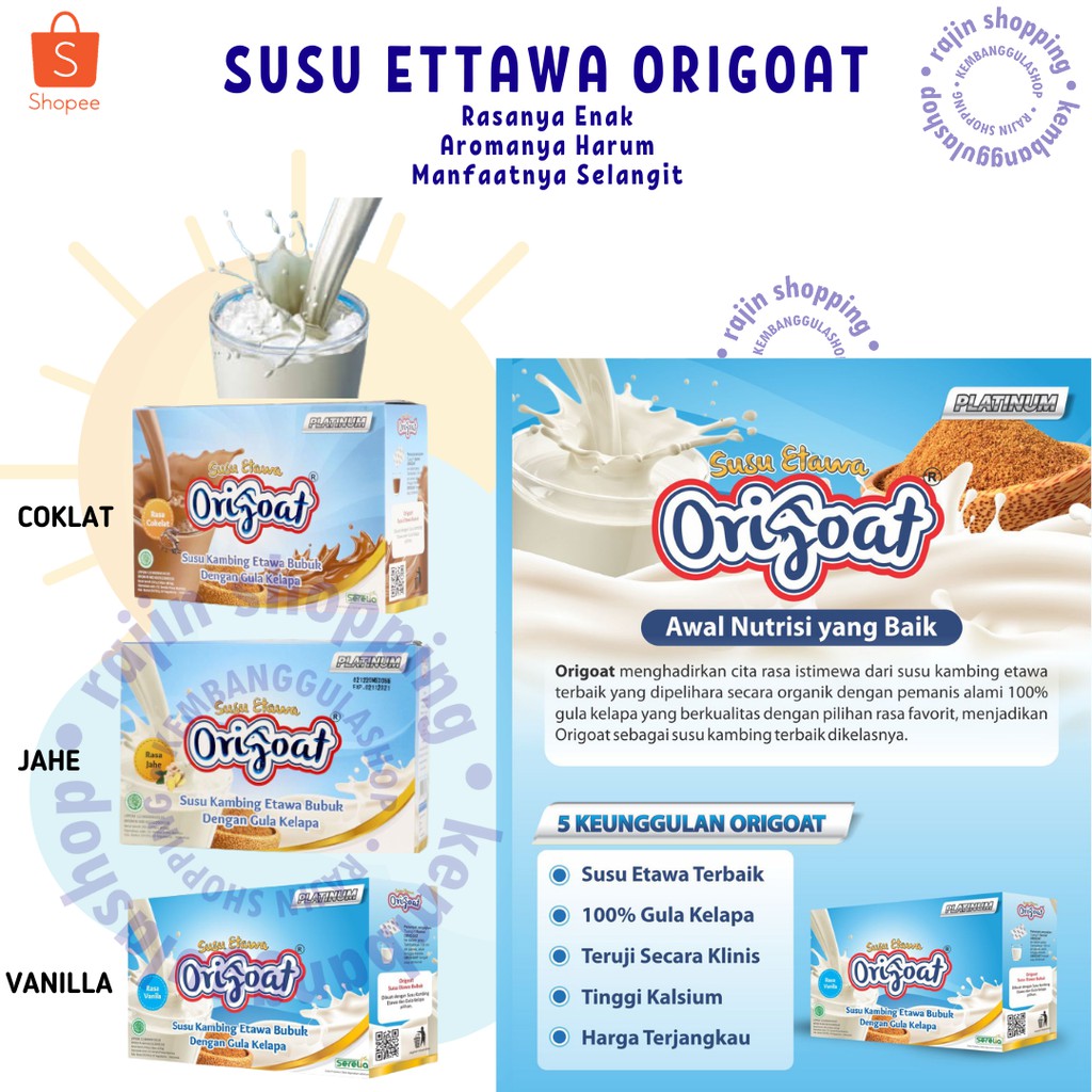 origoat PROMO 5 GRATIS 1 Susu Kambing Etawa asam lambung maag pencernaan